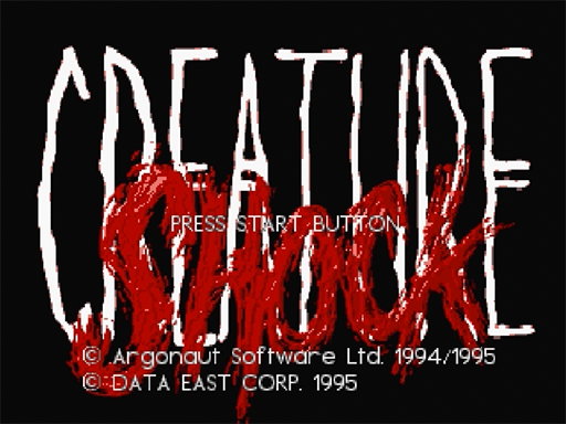 Creature Shock title screen for Sega Saturn